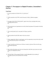 Communications Chapter 3 1 Most mainstream news organizations do not have ethical expectations for journalists