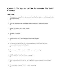 Communications Chapter 9 1 Wikis are informative Web sites that are strictly controlled by professional editors