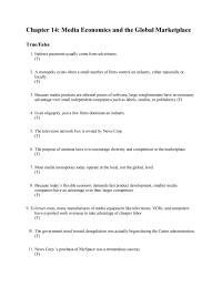 Communications Chapter 14 1 The United States has been accused of cultural imperialism because&nbsp;