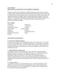 Communications Chapter 5 Homework Consider How Relational Context Changes The Behaviors