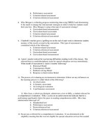 Chapter 1 2 A explanation The Historical Model Assessment Children Who
