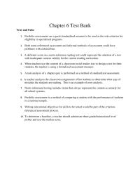 Chapter 6 2 False explanation Norm referenced Testing Does Not Always Accurately