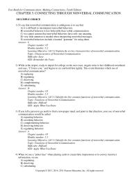 Chapter 5 1 Nonverbal Communication difficulty Moderate skill Understand The Concepts Nonverbal