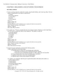 Chapter 9 1 A speech on space exploration consisted of the following outline