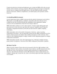 Cost Justifying HRIS Investments