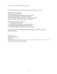 Accounting Chapter 1 2 44 Madrid Company Has Provided The Following