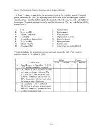 Accounting Chapter 4 4 110 Lane Company Completing The Accounting Cycle