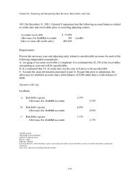 Accounting Chapter 6 4 105 December 31 2011 Colonial Corporation Had