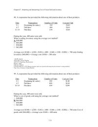 Accounting Chapter 7 2 48 Corporation Has Provided The Following Information
