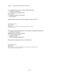Management Chapter 11 2 47 Aggregate Planners Seek Match Supply And