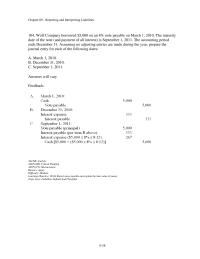 Accounting Chapter 9 4 104 Wolf Company Borrowed 5000 Note Payable