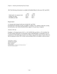 Accounting Chapter 11 4 108 The Following Information Available For Bradford