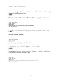Management Chapter 15 1&nbsp;A company’s supply chain involves the flow of materials and&nbsp;