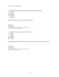 Management Chapter 17 4 112 What The Estimated Expected Mean Time