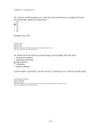 Management Chapter 7s 2 39 Job Has 80 Learning Curve The
