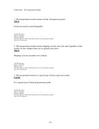 Management Chapter 8s 1 The Transportation Model Method For Evaluating Location