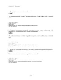 Management Chapter 14s 1 15 Maintenance Activities Are Often Organized Into