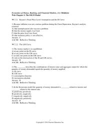 Finance Chapter 2 1&nbsp; Analytical Thinking7 Decrease The Quantity Money