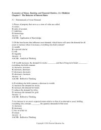 Finance Chapter 5 1 Reflective Thinking4 Everything Else Held Constant