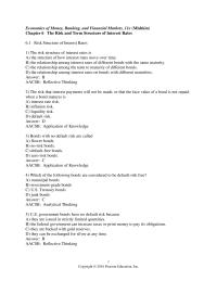 Finance Chapter 6 1 Treasury Bonds And Baa Bonds Increases b The