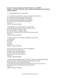 Finance Chapter 7 1 Stockholders are residual claimants, meaning that they