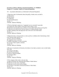 Finance Chapter 10 1 Asymmetric Information as a Rationale for Financial Regulation