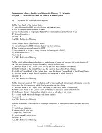 Finance Chapter 13 1 The Fomc Determines The Monetary Policy The