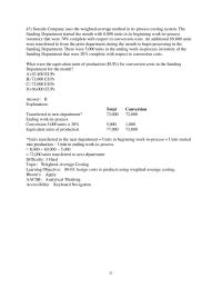 Accounting Chapter 8 2 Seaside Company uses the weighted-average method in its process&nbsp;