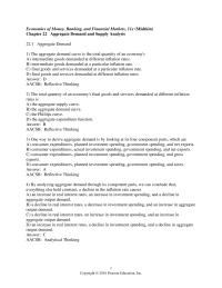 Finance Chapter 22 1 The aggregate demand curve is the total quantity of an economy’s&nbsp;
