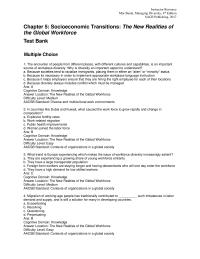 Human Resources Chapter 05 1 B cognitive Domain Knowledge answer Location Occupational Diversity difficulty Level