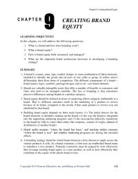 Marketing Chapter 9 Homework Marketing Insight Brand Bubble Trouble Cites The