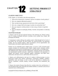Marketing Chapter 12 Homework Here The Seller Faces Abundance Differentiation Possibilities
