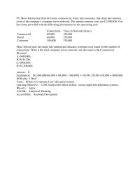 Accounting Chapter 12 3 What is the total server network costs allocated to the Commercial