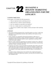 Marketing Chapter 22 Homework Product And Brand Managers Cause The Company