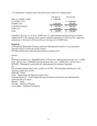 Accounting Chapter 15 5 113 Salamander Company Expects The Following Results