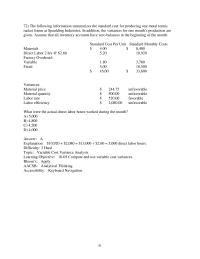 Accounting Chapter 16 3&nbsp;he variances for one month’s production are given