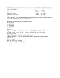 Accounting Chapter 17 3 Hard topic Sales Activity Variances With Multiple Products learning