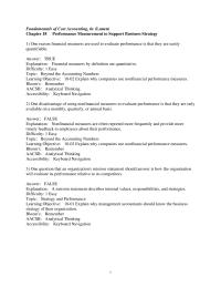 Accounting Chapter 18 1 Frequency Meeting Customer Delivery Requirements b Amount Unwanted