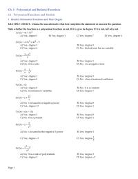 Chapter 5 5-caegu7e (sullivan)_tif Degree Identify Polynomial Functions and Their Degree