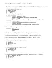 Chapter 1 Chapter 1 Menabrea John Mauchly And Presper Eckert John