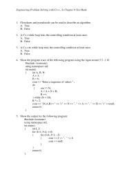 Chapter 4 Chapter 4 False Show The Program Trace The Following
