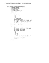 Chapter 6 Chapter 6 Z Int Main Int Testmea B Last