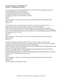 International Business Chapter 5 1 Which stakeholder group primarily wants additional sales