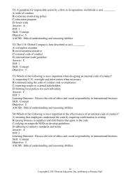 International Business Chapter 5 2 Outcome Discuss The Role Ethics And Social
