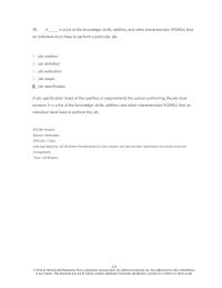Human Resources Chapter 4 2 39 List The Knowledge Skills Abilities