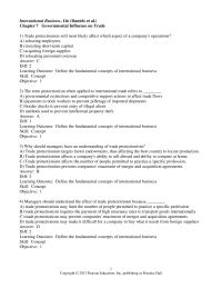 International Business Chapter 7 1 The term protectionism when applied to international trade&nbsp;