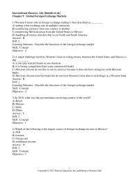 International Business Chapter 9 1 United States c Deals Primarily European Currencies And