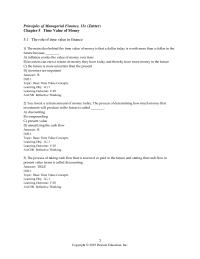 Finance Chapter 5 1 You invest a certain amount of money today