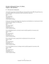 Finance Chapter 8 1 required return would decrease for an increase in risk