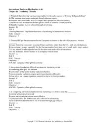 International Business Chapter 16 1 Government Restrictions Typically Limit How Many Products